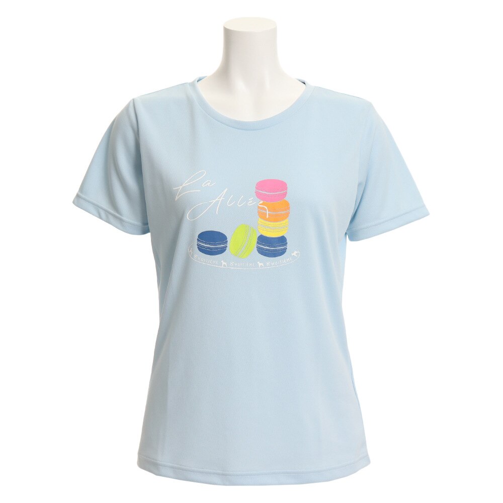  Tシャツ レディース 半袖 MACARON HU19S03LS733114LBLU 【吸汗速乾/UVカット】