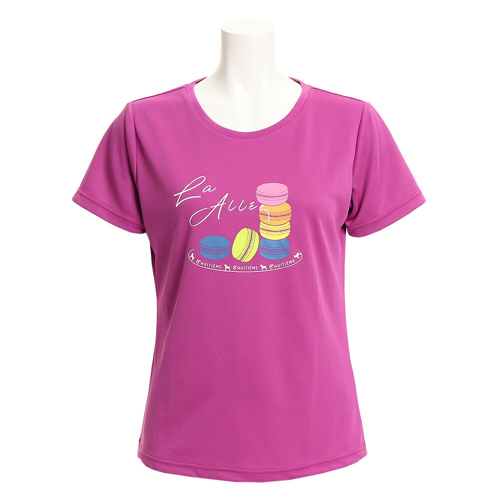  Tシャツ レディース 半袖 MACARON HU19S03LS733114PNK 【吸汗速乾/UVカット】