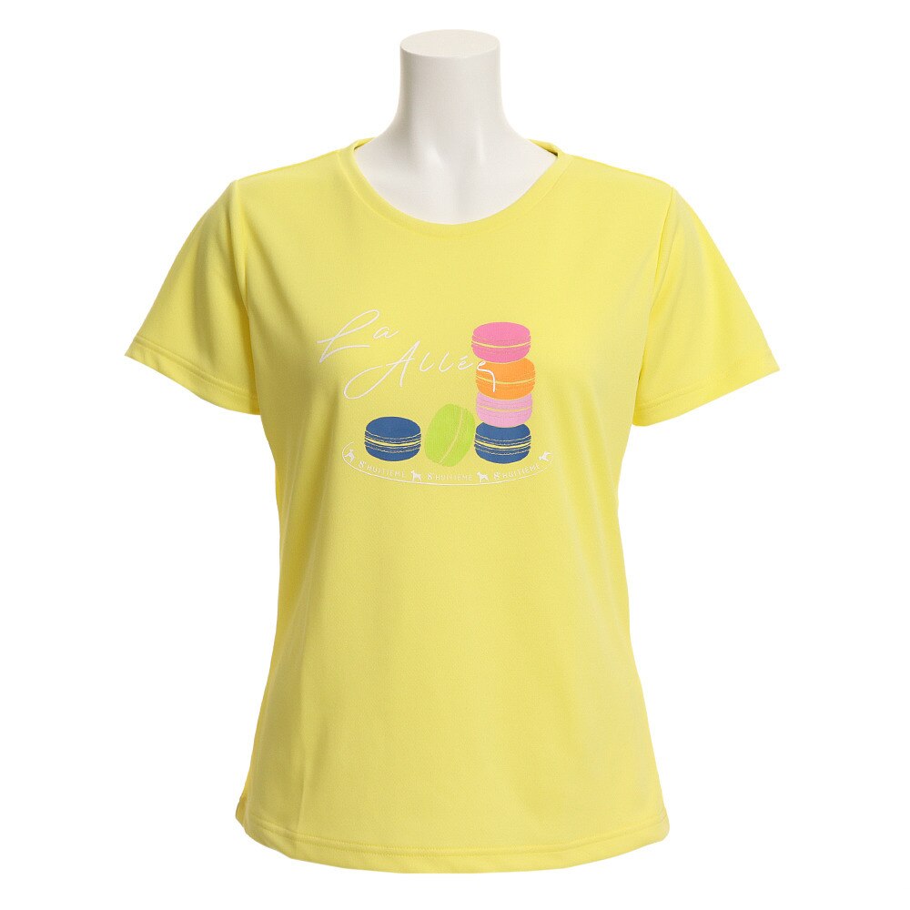  Tシャツ レディース 半袖 MACARON HU19S03LS733114YEL 【吸汗速乾/UVカット】