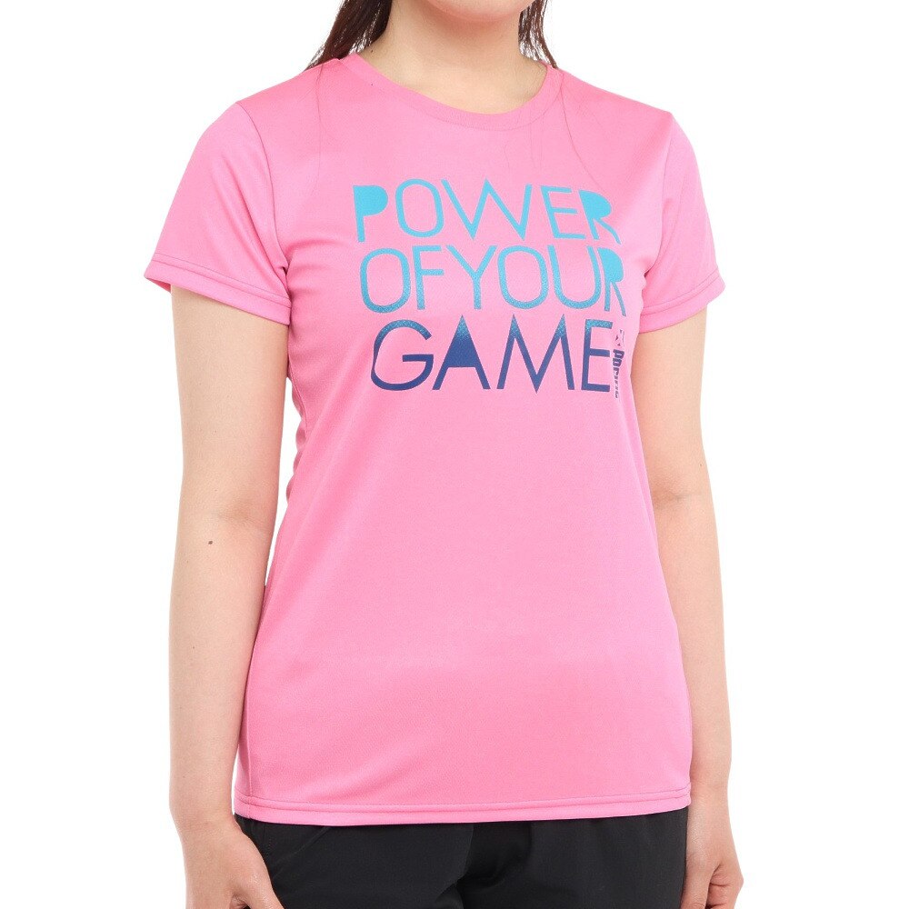  Tシャツ レディース 半袖 ドライプラス POWER PT19SW611 PNK