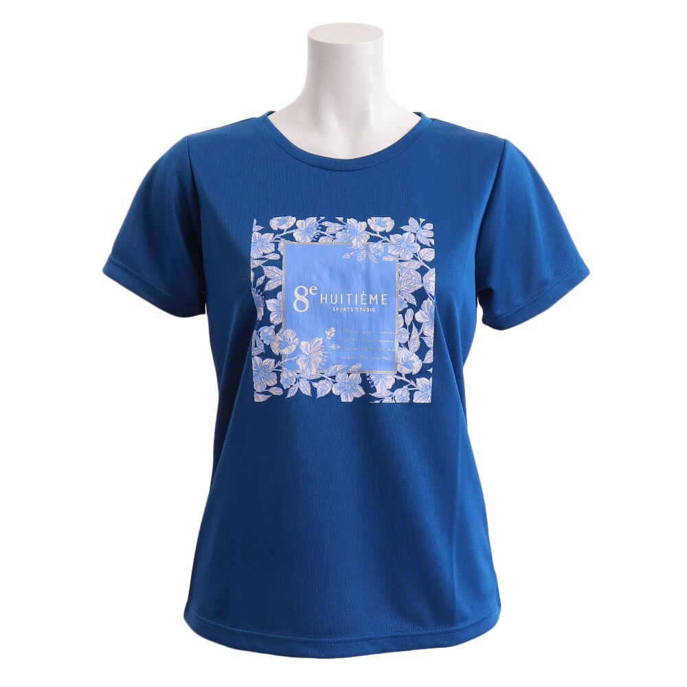  Tシャツ レディース 半袖 フラワーボックス HU19F03LS733163BLU 【吸汗速乾/UVカット】