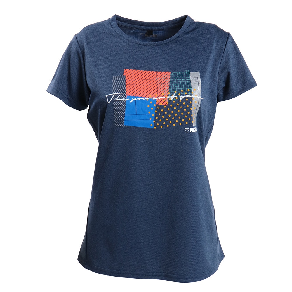 Tシャツ レディース 半袖 ドライプラスヒートスクリーン C PT20SW614 NVY