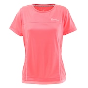ウィッテム（HUITIEME）（レディース）テニス Tシャツ レディース 半袖 ストライプ HU20S03LS733002PNK 吸汗速乾/UVカット
