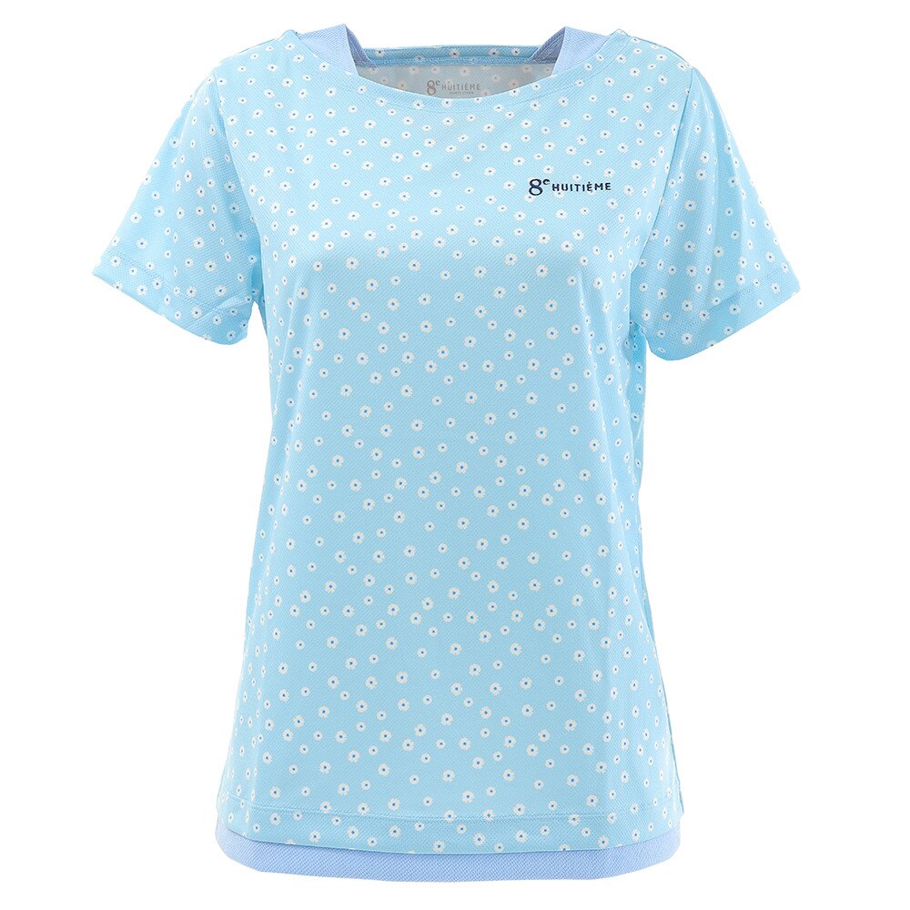 Tシャツ レディース 半袖 プリンテッド HU20S03LS733007LBLU 【吸汗速乾/UVカット】