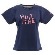 ウィッテム（HUITIEME）（レディース）テニス Tシャツ レディース 半袖 ロゴ HU20S03LS733018NVY 【吸汗速乾/UVカット】