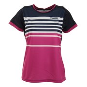 パシフィック（PACIFIC）（レディース）テニスウェア レディース ドライプラス CA ボーダーシャツ PT20FW464 NVY