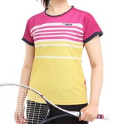 パシフィック（PACIFIC）（レディース）テニスウェア レディース ドライプラス CA ボーダーシャツ PT20FW464 PNK