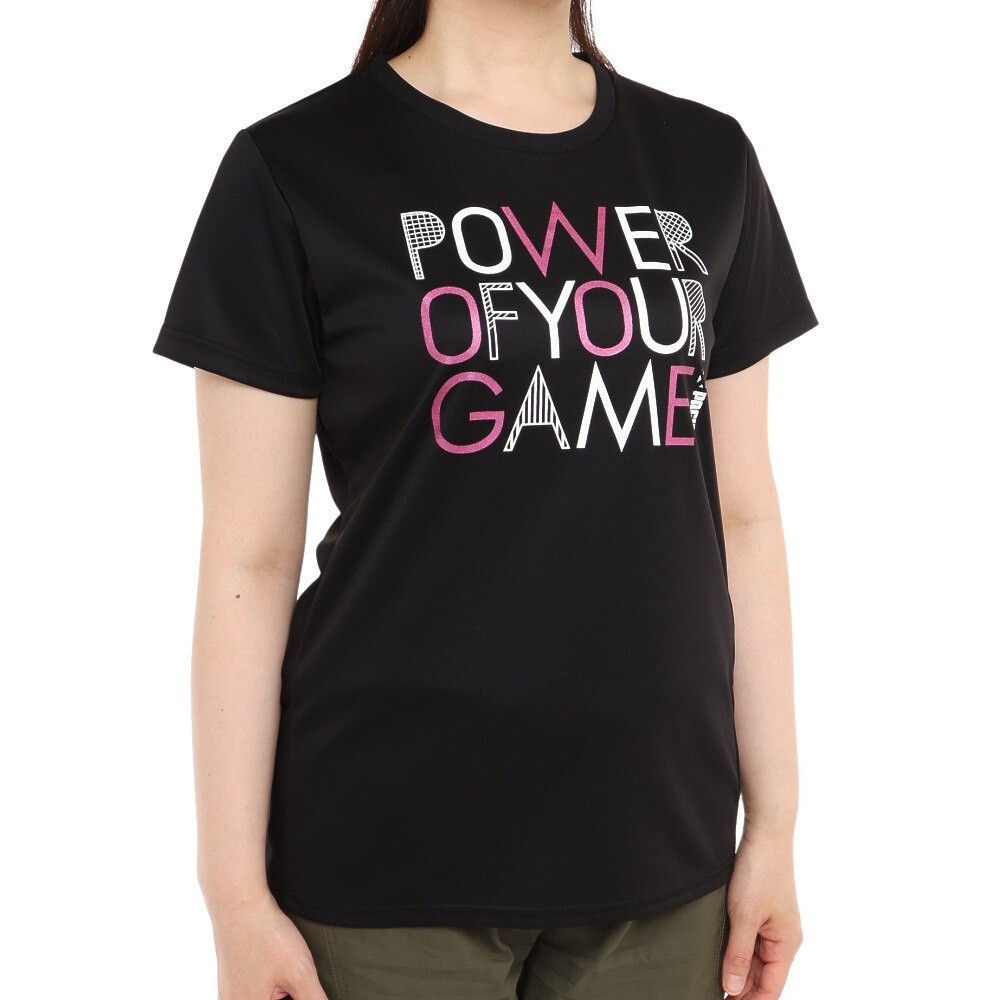  テニスウェア ドライプラス スループラス 半袖Tシャツ PT20FW661 BLK