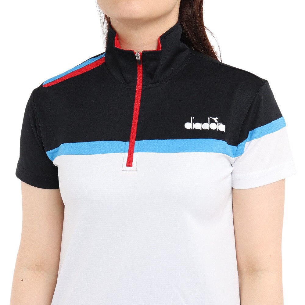 ディアドラ（diadora）（レディース）レディース ゲームシャツ DTG0345-9099 半袖シャツ テニス バドミントン ウェア  スポーツ用品はスーパースポーツゼビオ