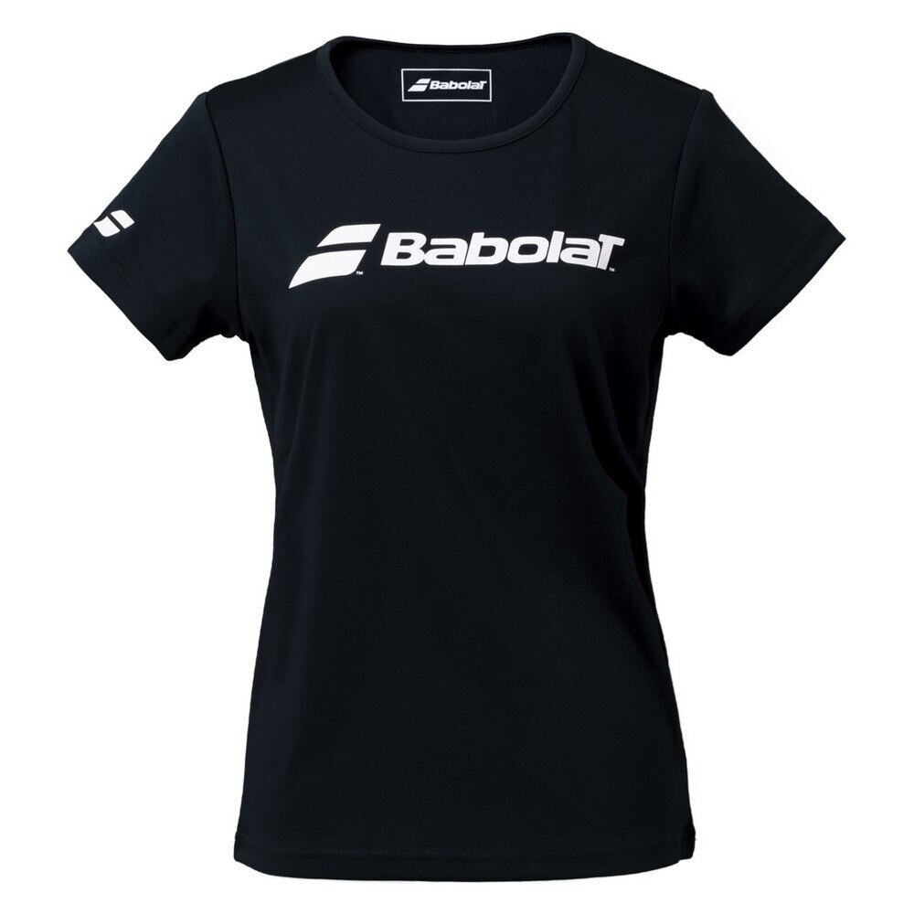 ＢＡＢＯＬＡＴ テニスウェア レディース Tシャツ BWP1530C BK 吸水 速乾 UVケア Ｍ 90 テニス