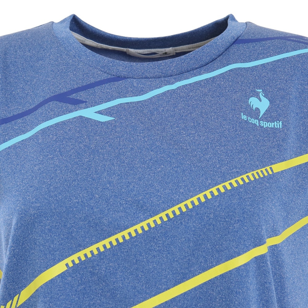 ルコック スポルティフ（Lecoq Sportif）（レディース）テニスウェア レディース 杢 プラクティスシャツ QTWTJA03 SBL