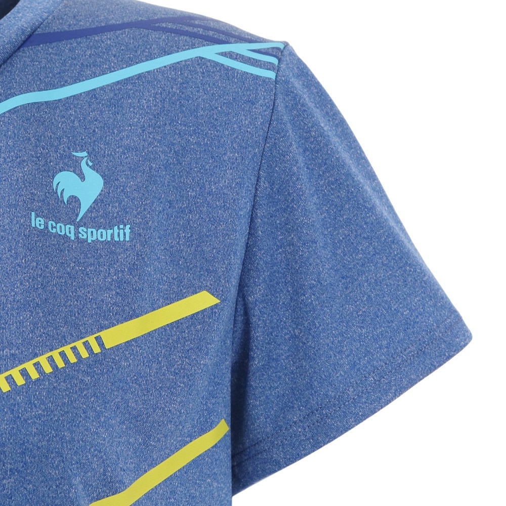 ルコック スポルティフ（Lecoq Sportif）（レディース）テニスウェア レディース 杢 プラクティスシャツ QTWTJA03 SBL
