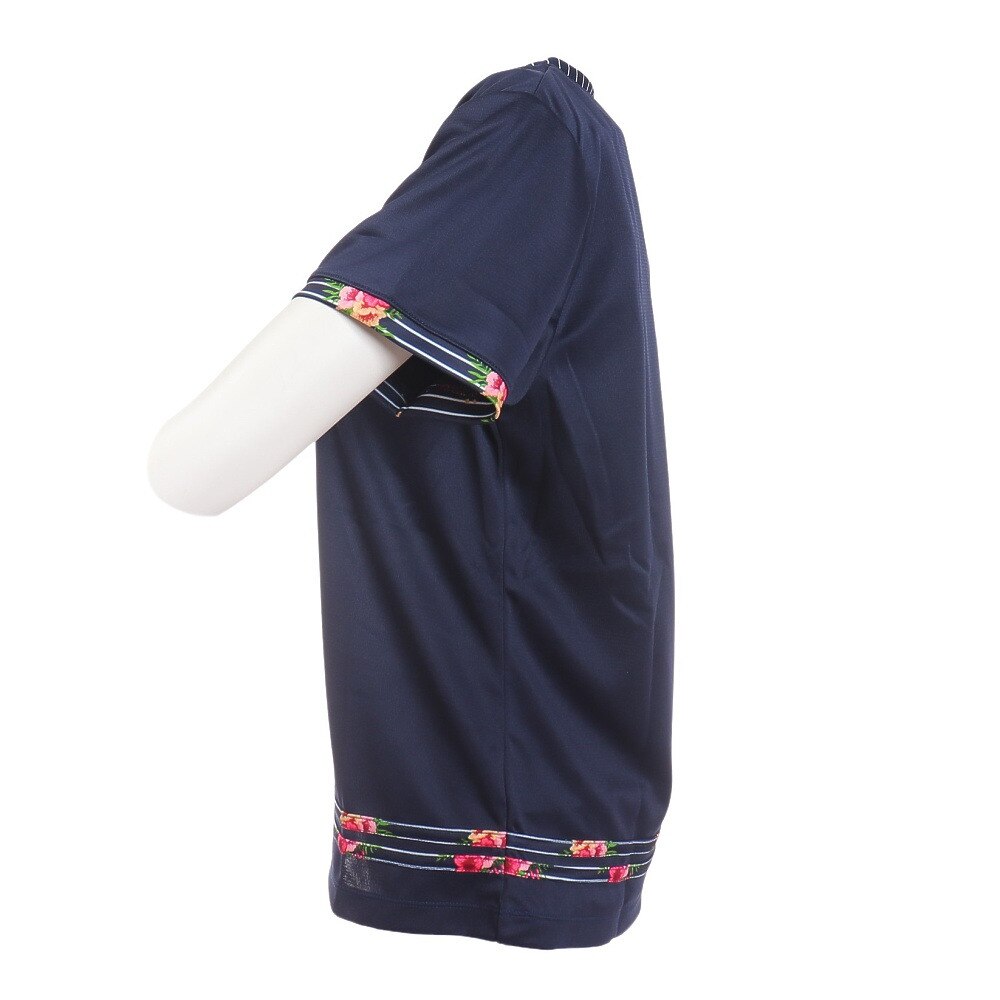ウィッテム｜テニスウェア レディース ドライプラス フラワー Tシャツ HU19F03LS733159NVY - ゴルフ用品はヴィクトリアゴルフ