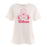 ウイルソン（Wilson）（レディース）テニスウェア ビッグロゴ ドライ半袖Tシャツ 412270-WT
