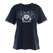 ウイルソン（Wilson）（レディース）テニスウェア Vネックレイヤード 半袖Tシャツ 412294-NV