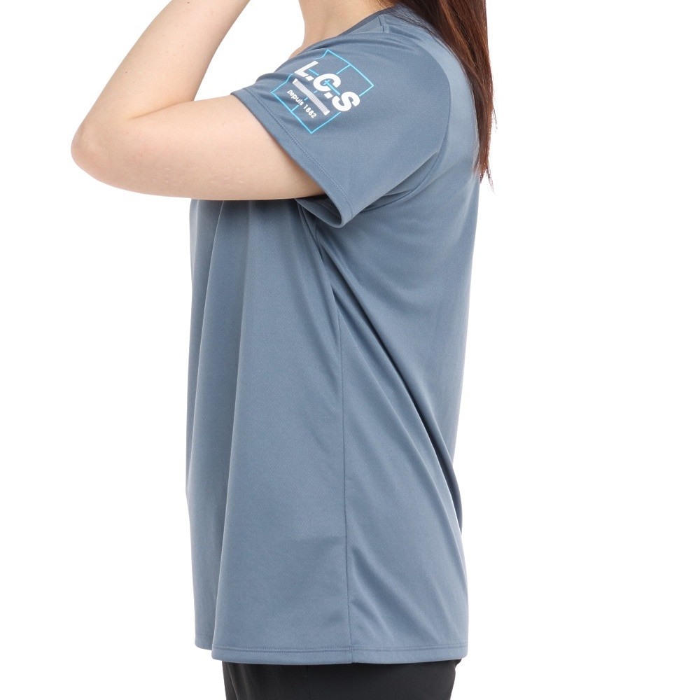 ルコックスポルティフ（lecoqsportif）（レディース）テニスウェア レディース 半袖 Tシャツ 吸汗速乾 紫外線カット QTWTJA01XB LGR