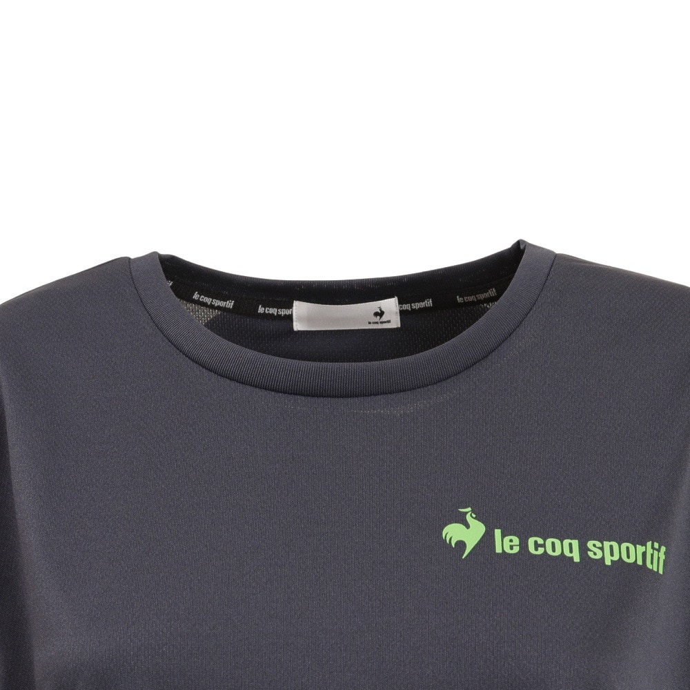 ルコックスポルティフ（lecoqsportif）（レディース）テニスウェア レディース 半袖 Tシャツ 吸汗速乾 紫外線カット QTWTJA01XB SLN
