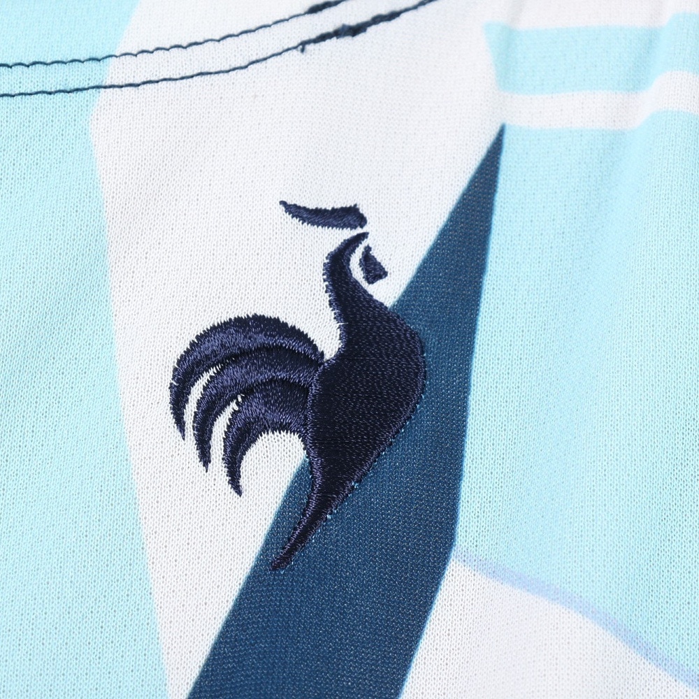 ルコックスポルティフ（lecoqsportif）（レディース）テニスウェア レディース 涼感グラフィック ゲームシャツ 接触冷感 紫外線カット QTWVJA02 NVEM 速乾
