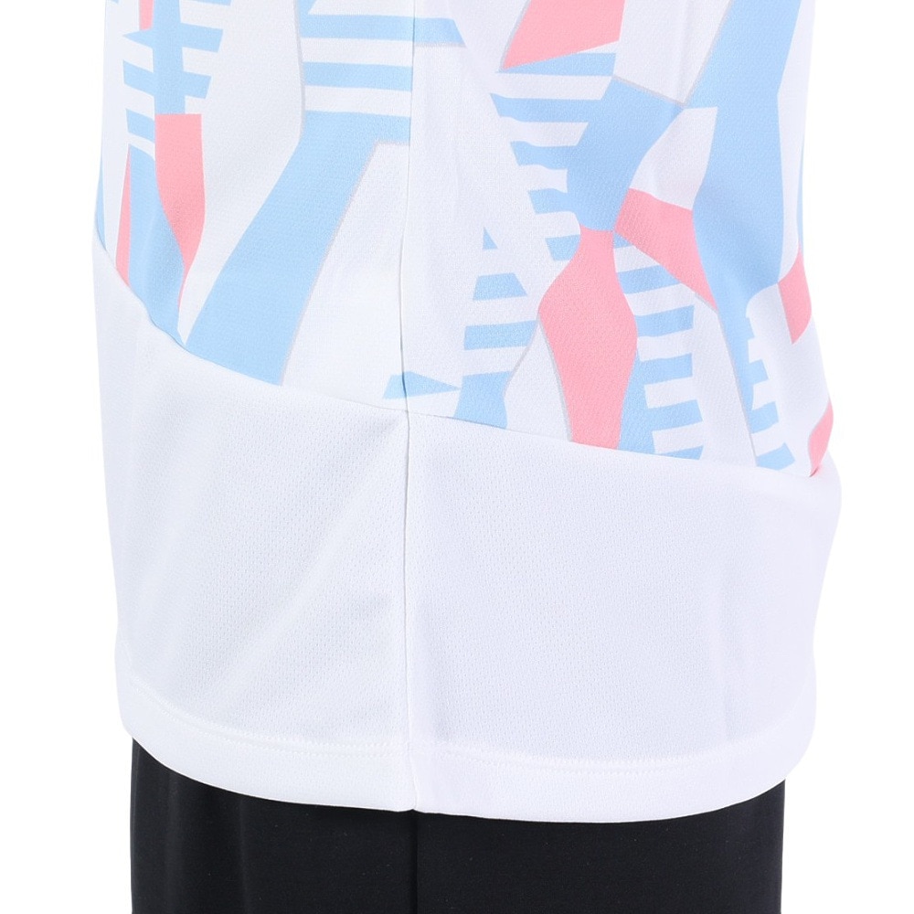 ルコック スポルティフ（le coq sportif）（レディース）テニスウェア レディース 冷感グラフィック ゲームシャツ 接触冷感 紫外線カット  QTWVJA02 WHSA