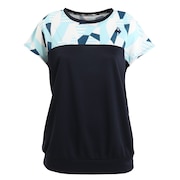 ルコック スポルティフ（le coq sportif）（レディース）テニスウェア レディース 涼感グラフィックゲームシャツ QTWVJA03 NV