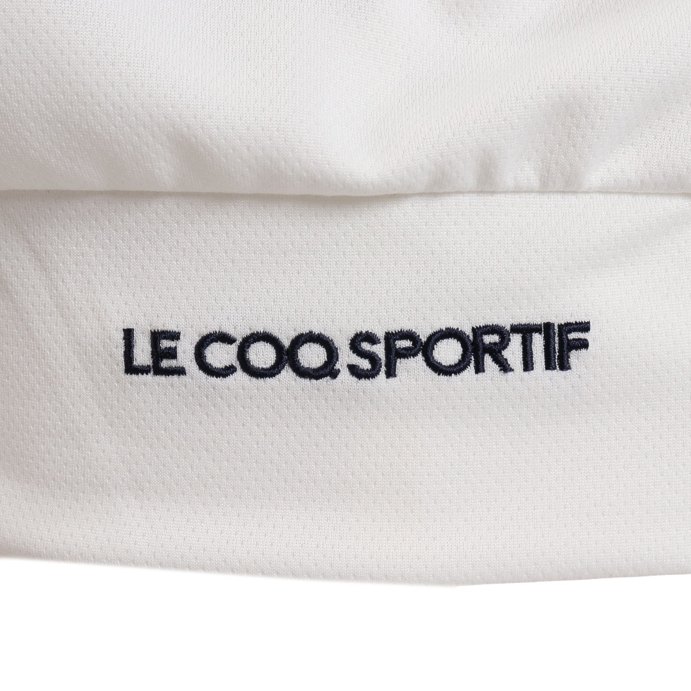 ルコックスポルティフ（lecoqsportif）（レディース）テニスウェア レディース 涼感グラフィック ゲームシャツ 接触冷感 紫外線カット QTWVJA03 WH