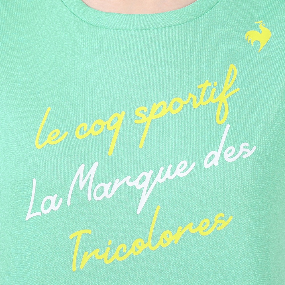 ルコックスポルティフ（lecoqsportif）（レディース）テニスウェア レディース 杢スムースグラフィックプラクティス 半袖 Tシャツ QTWVJA92 EM