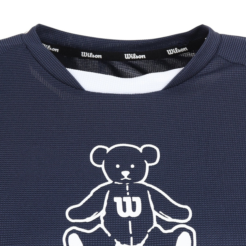 ウイルソン（WILLSON）（レディース）テニスウェア レディース ラグラン 長袖Tシャツ 紫外線遮蔽率90%以上 UVカット 紫外線対策 吸水速乾 413265-NV