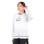 ウイルソン(WILLSON)(レディース)テニスウェア レディース ラグラン 長袖Tシャツ 紫外線遮蔽率90%以上 UVカット 紫外線対策 吸水速乾 413265-WT