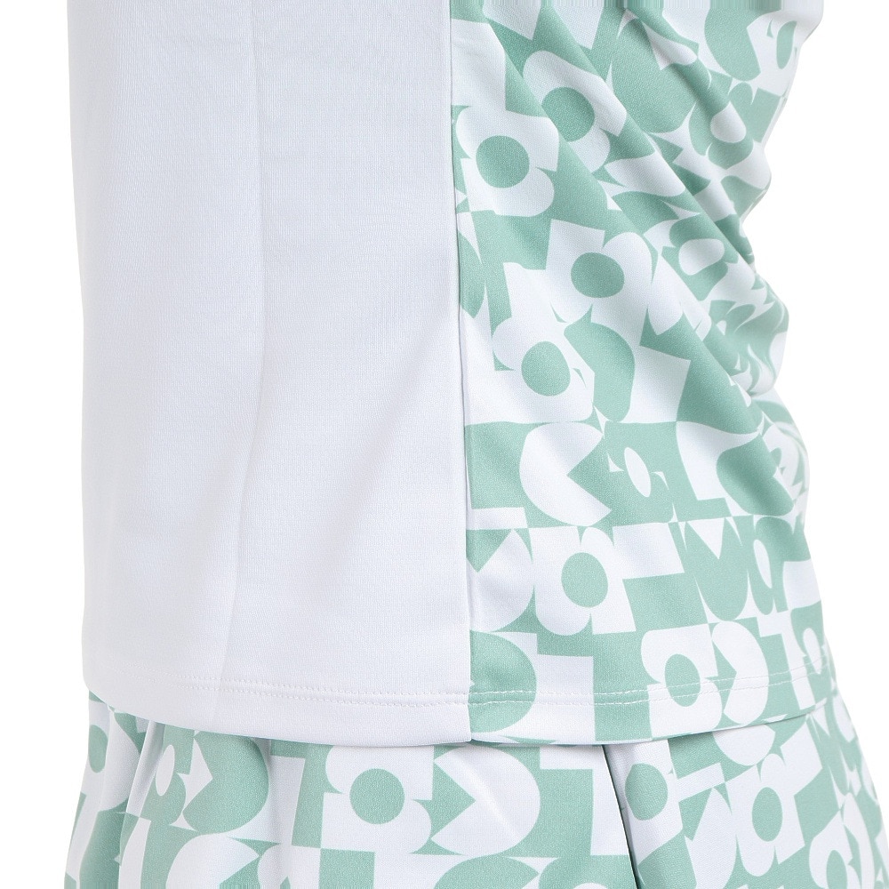 ルコックスポルティフ（lecoqsportif）（レディース）テニスウェア 2WAYグラフィックゲームシャツ QTWWJA03 BL UVカット