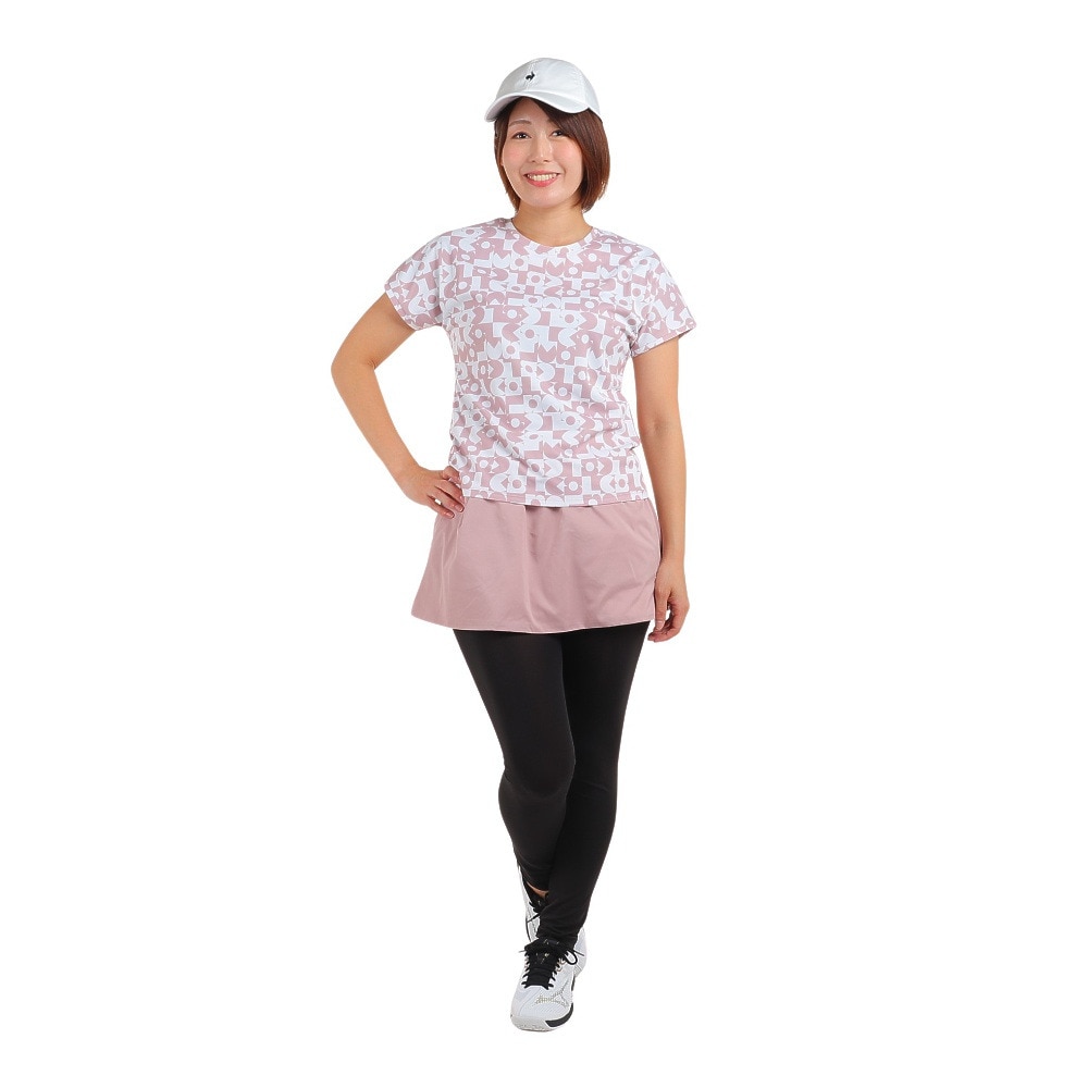 ルコックスポルティフ（lecoqsportif）（レディース）テニスウェア 2WAYグラフィックゲームシャツ QTWWJA03 PK UVカット