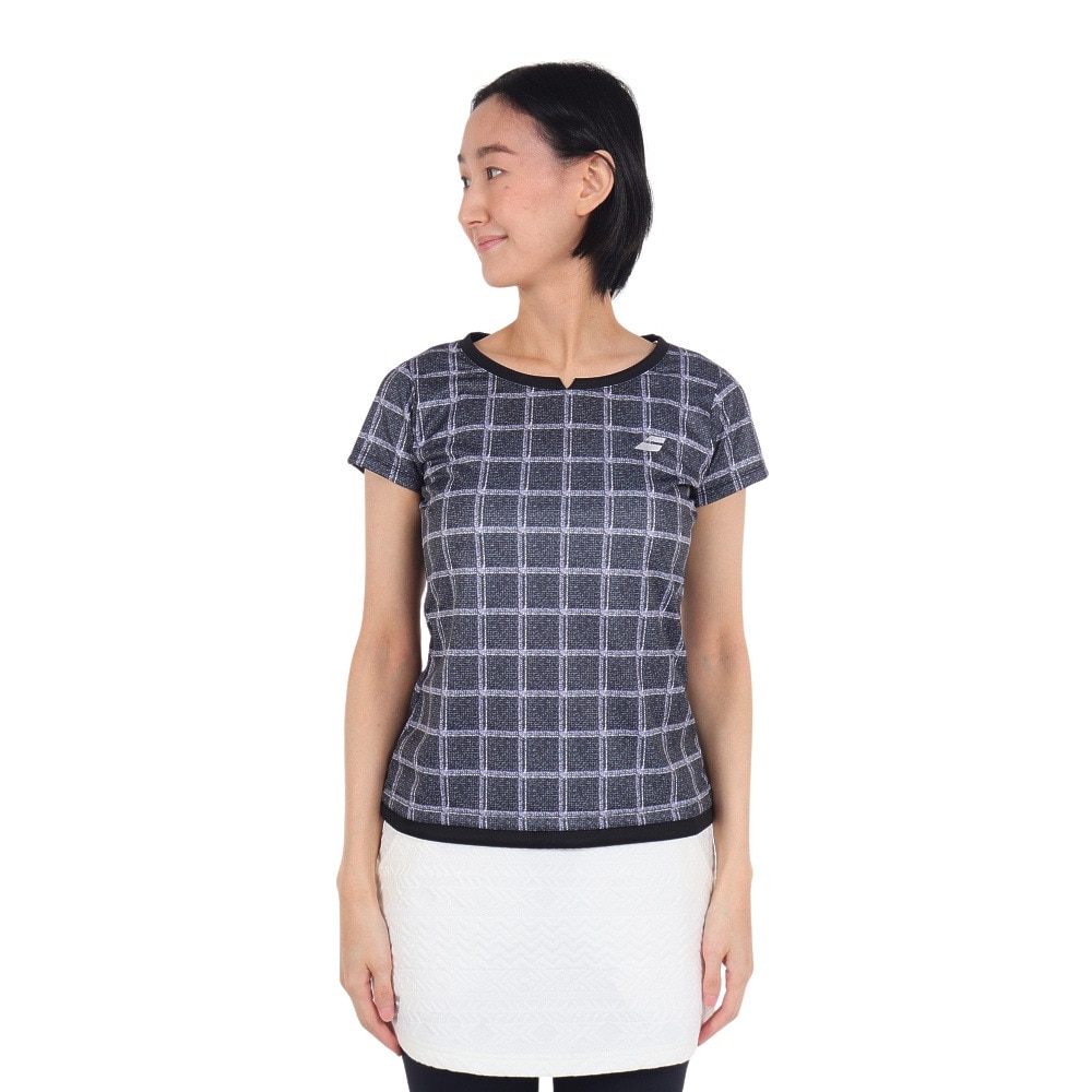 バボラ（BABOLAT）（レディース）テニスウェア レディース ピュア半袖Tシャツ BWG3377 BK00 速乾