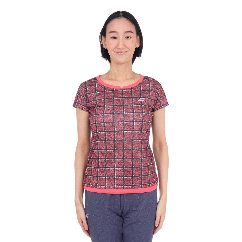 バボラ（BABOLAT）（レディース）テニスウェア レディース ピュア半袖Tシャツ BWG3377 PK00 速乾