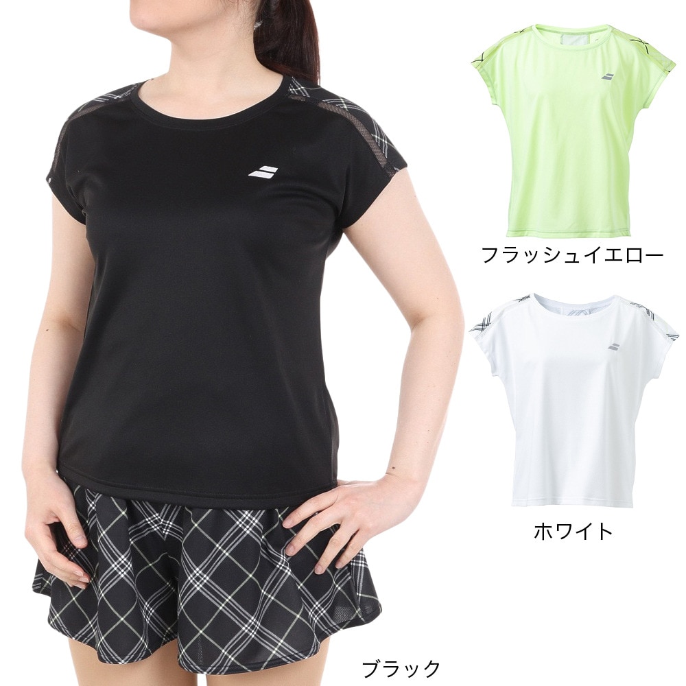 バボラ（BABOLAT）（レディース）テニスウェア レディース PURE ショートスリーブ シャツ BWG4327 YL00
