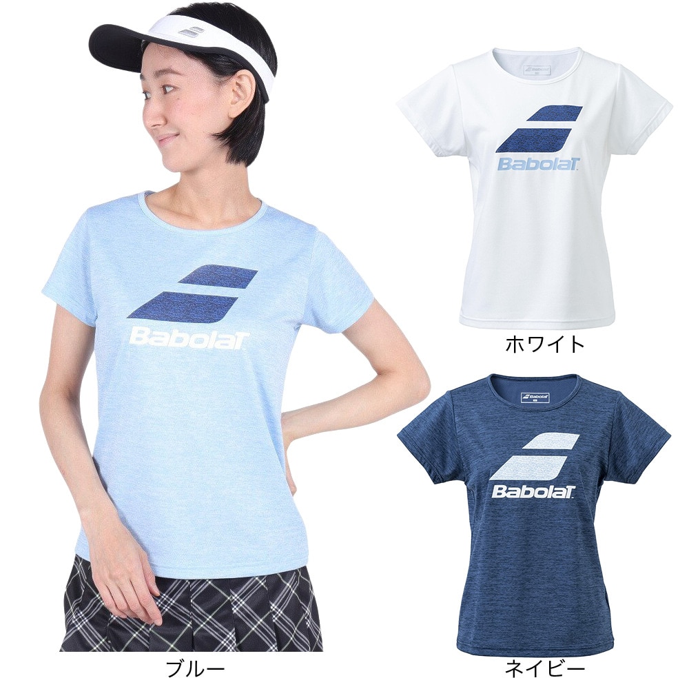 バボラ（BABOLAT）（レディース）テニスウェア レディース PURE ショートスリーブ シャツ BWP4526 BL00
