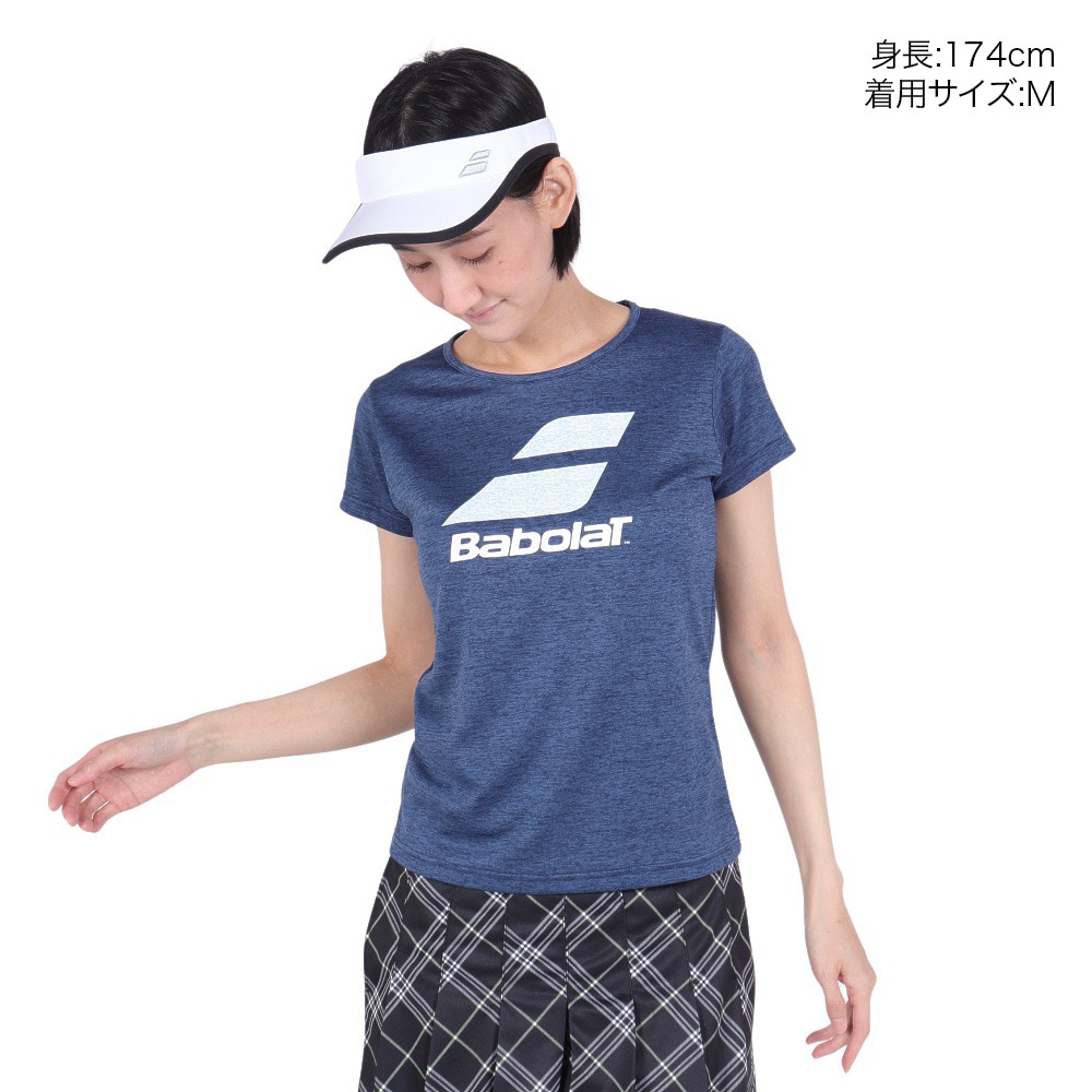 バボラ（BABOLAT）（レディース）テニスウェア レディース PURE ショートスリーブ シャツ BWP4526 NV00