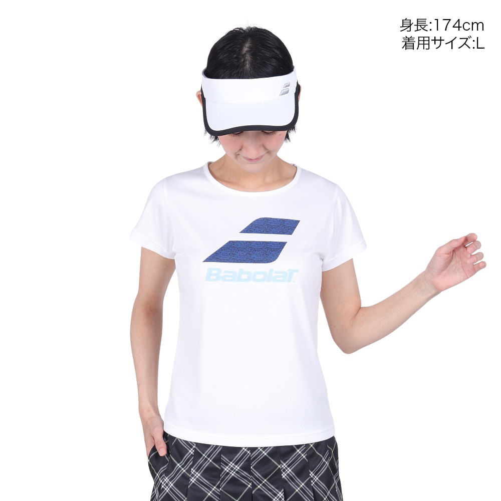 バボラ（BABOLAT）（レディース）テニスウェア レディース PURE ショートスリーブ シャツ BWP4526 WH00