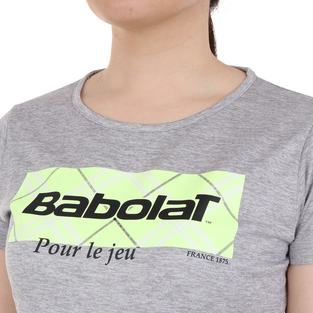 バボラ（BABOLAT）（レディース）テニスウェア レディース PURE ショートスリーブ シャツ BWP4528 GY00