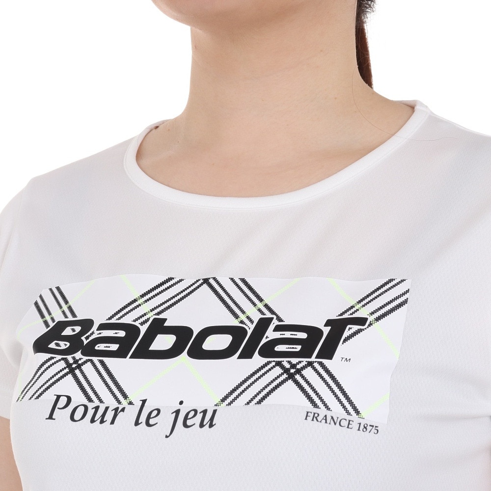 バボラ（BABOLAT）（レディース）テニスウェア レディース PURE ショートスリーブ シャツ BWP4528 WH00