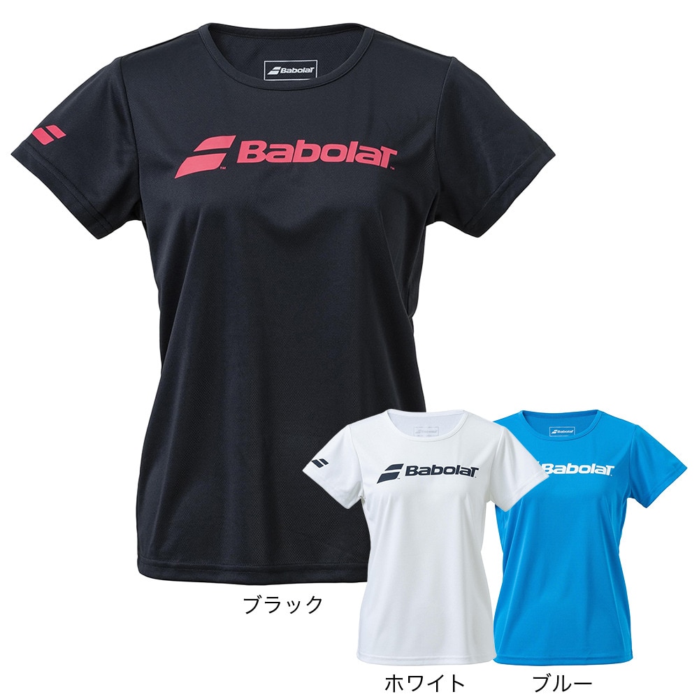バボラ（BABOLAT）（レディース）テニスウェア レディース クラブ ショートスリーブ シャツ BWP4530C BK00