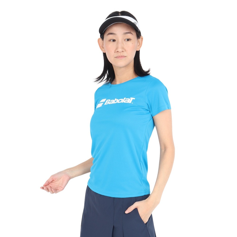 バボラ（BABOLAT）（レディース）テニスウェア レディース クラブ ショートスリーブ シャツ BWP4530C BL00