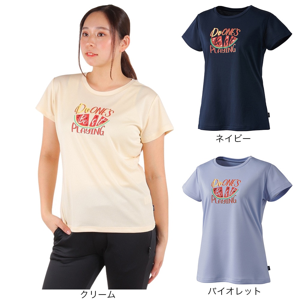 プリンス（PRINCE）（レディース）テニスウェア Tシャツ WS4058 134 LAV
