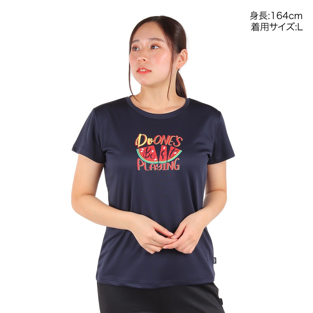 プリンス（PRINCE）（レディース）テニスウェア Tシャツ WS4058 127 NVY