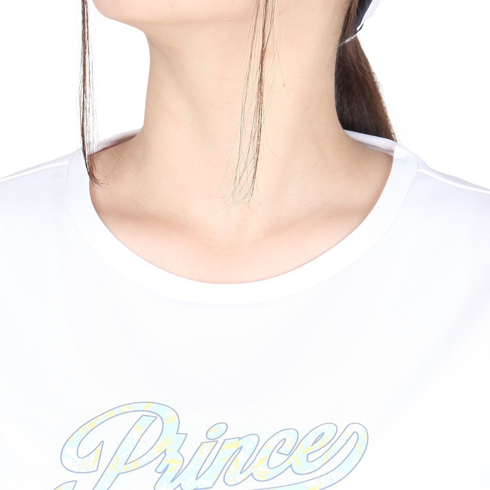 プリンス（PRINCE）（レディース）テニスウェア Tシャツ WS4066 146 WHT
