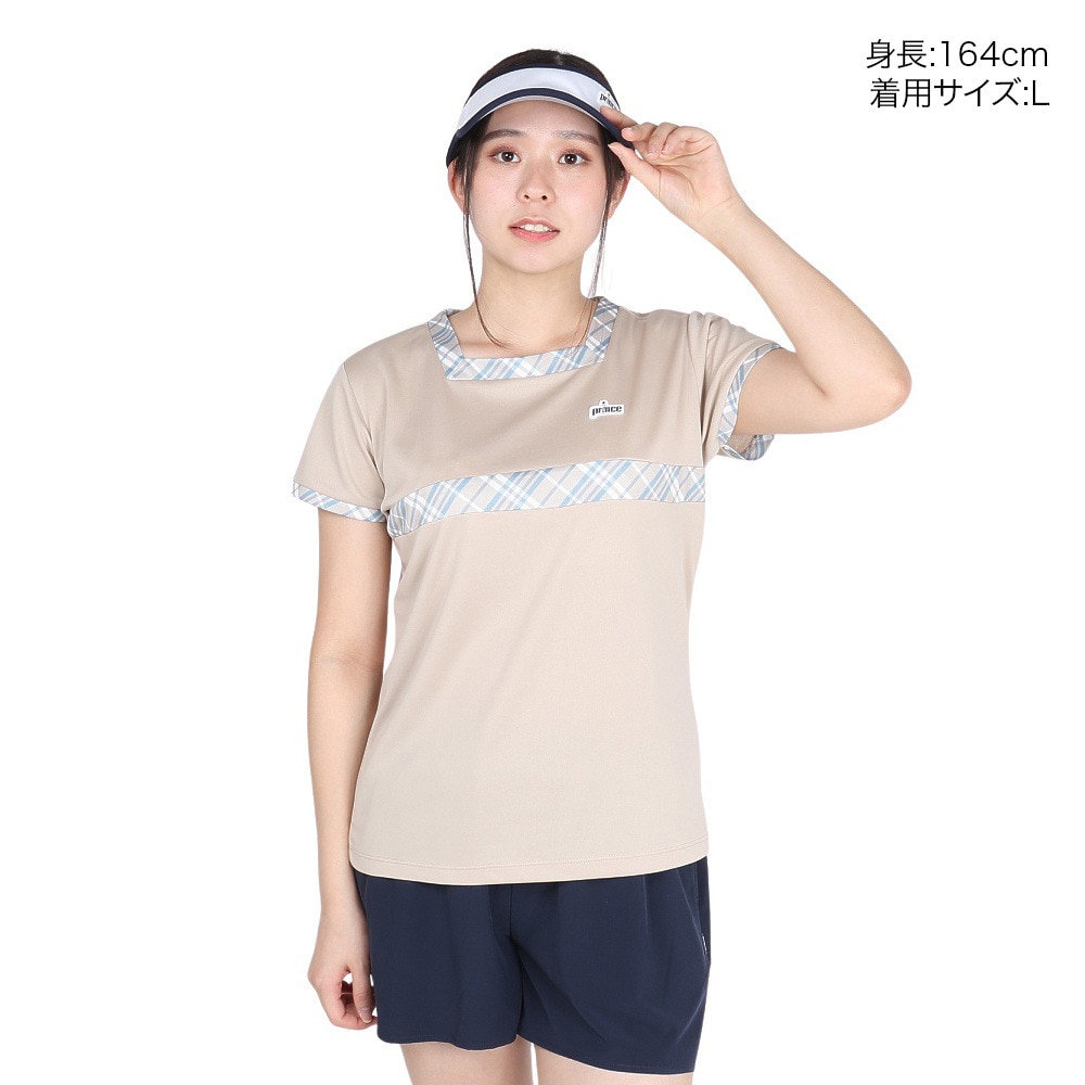 プリンス（PRINCE）（レディース）テニスウェア ゲームシャツ WS4071 040 BEI