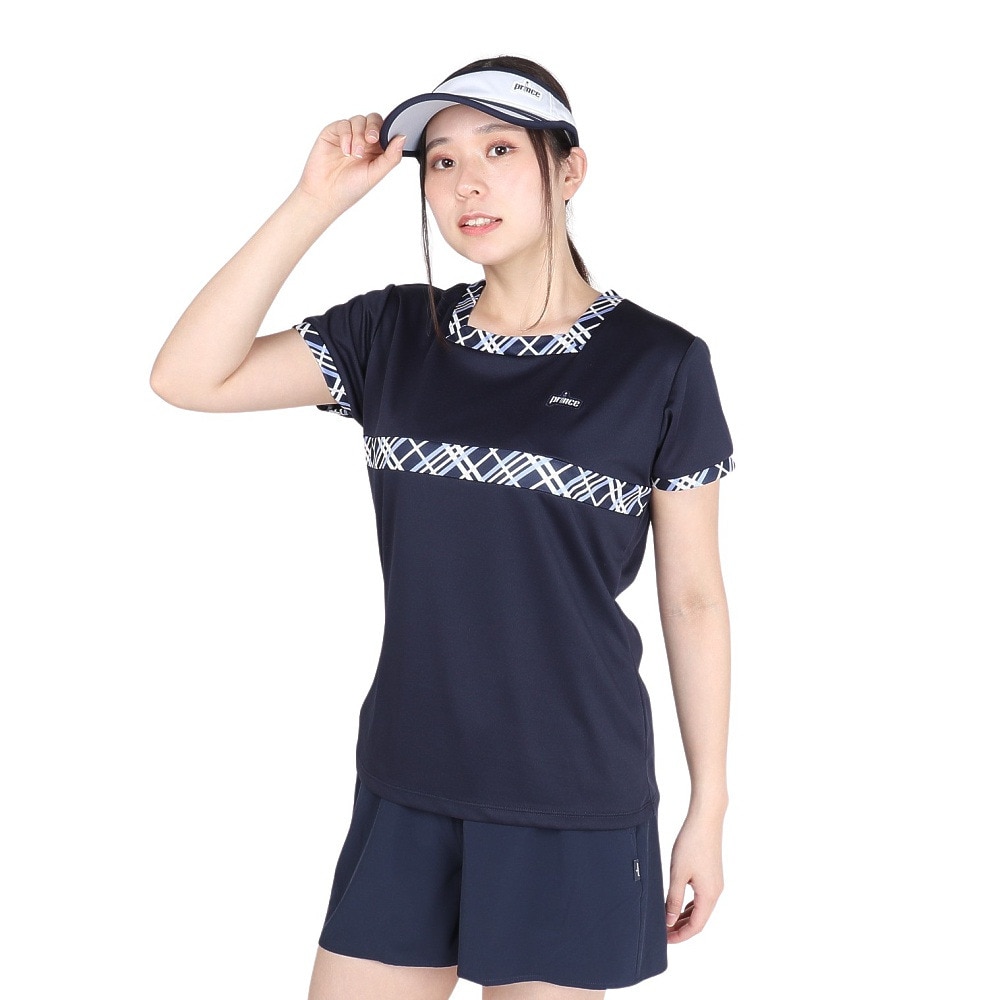 プリンス（PRINCE）（レディース）テニスウェア ゲームシャツ WS4071 127 NVY