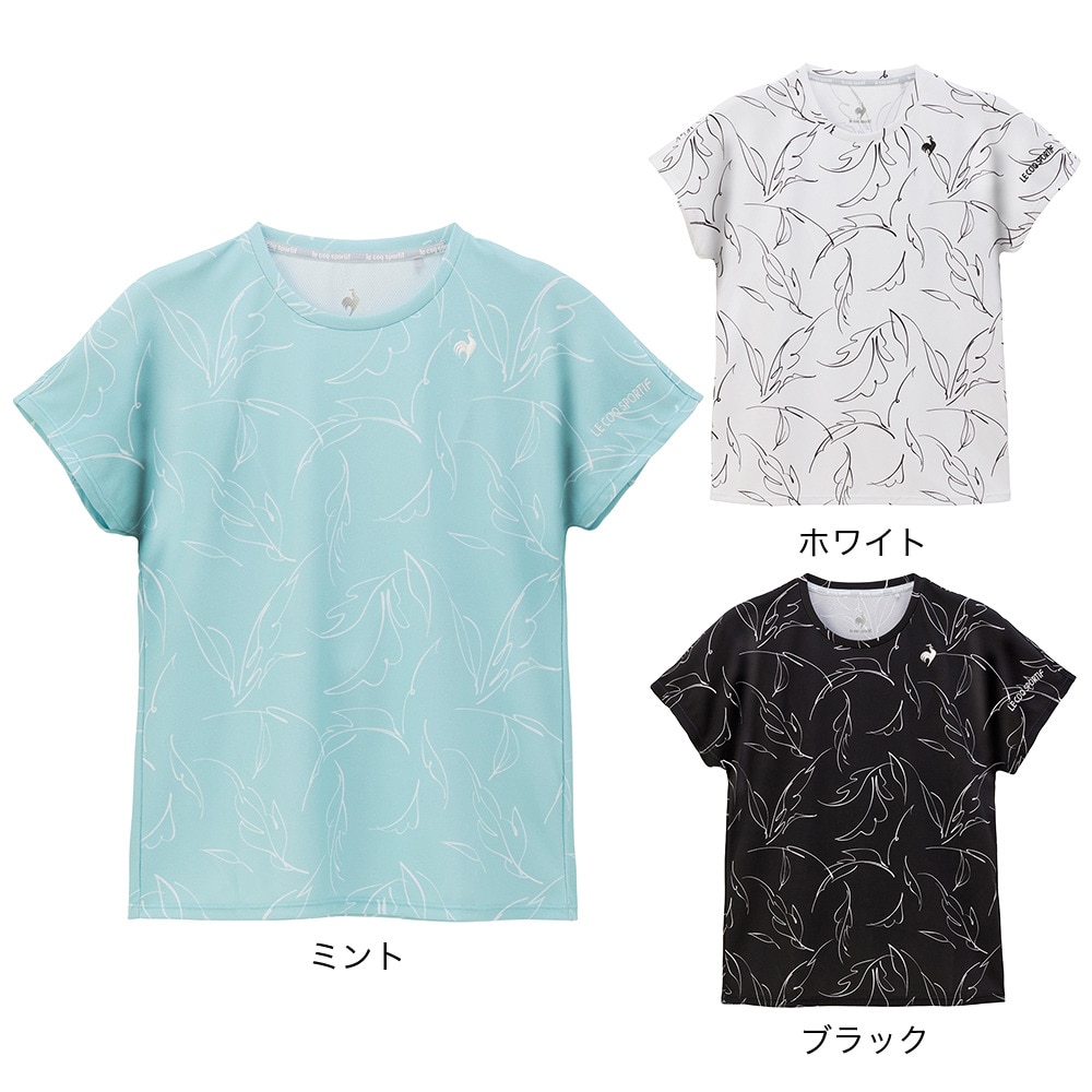 ルコックスポルティフ（lecoqsportif）（レディース）テニスウェア レディース EXcDRY D-Tecゲームシャツ QTWXJA05 BK 速乾