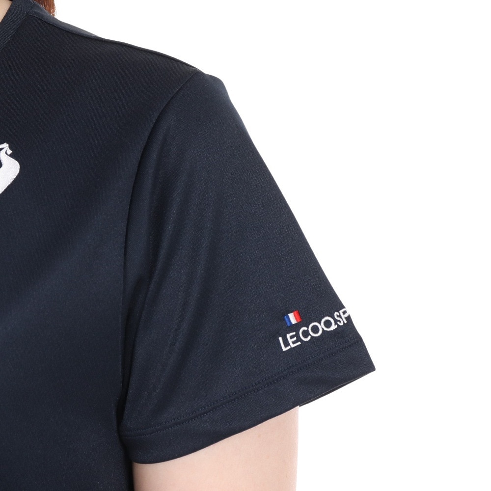 ルコックスポルティフ（lecoqsportif）（レディース）テニスウェア レディース ソレイユ ゲームシャツ QTWVJA90 NV 速乾