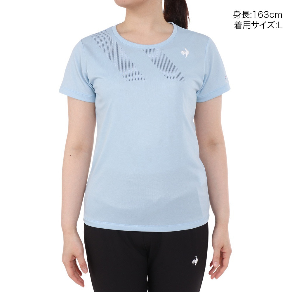 ルコックスポルティフ（lecoqsportif）（レディース）テニスウェア レディース ソレイユ ゲームシャツ QTWVJA90 SA 速乾