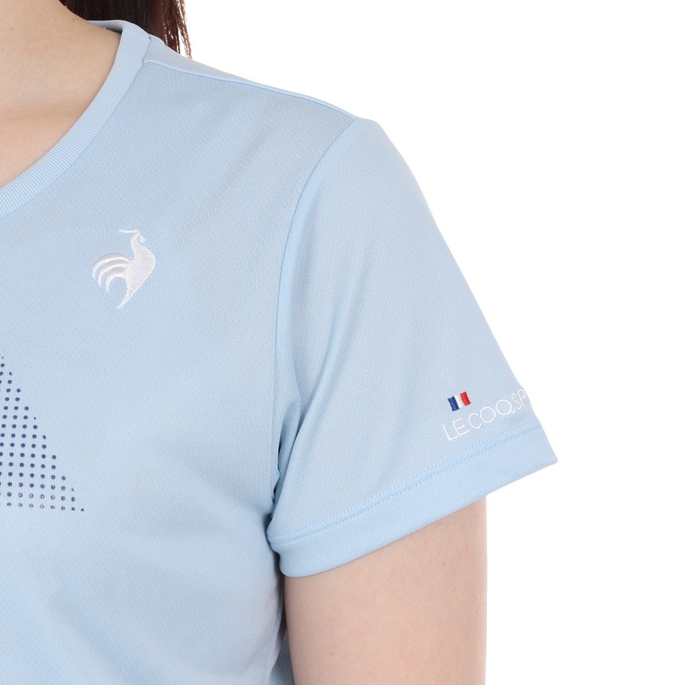 ルコックスポルティフ（lecoqsportif）（レディース）テニスウェア レディース ソレイユ ゲームシャツ QTWVJA90 SA 速乾