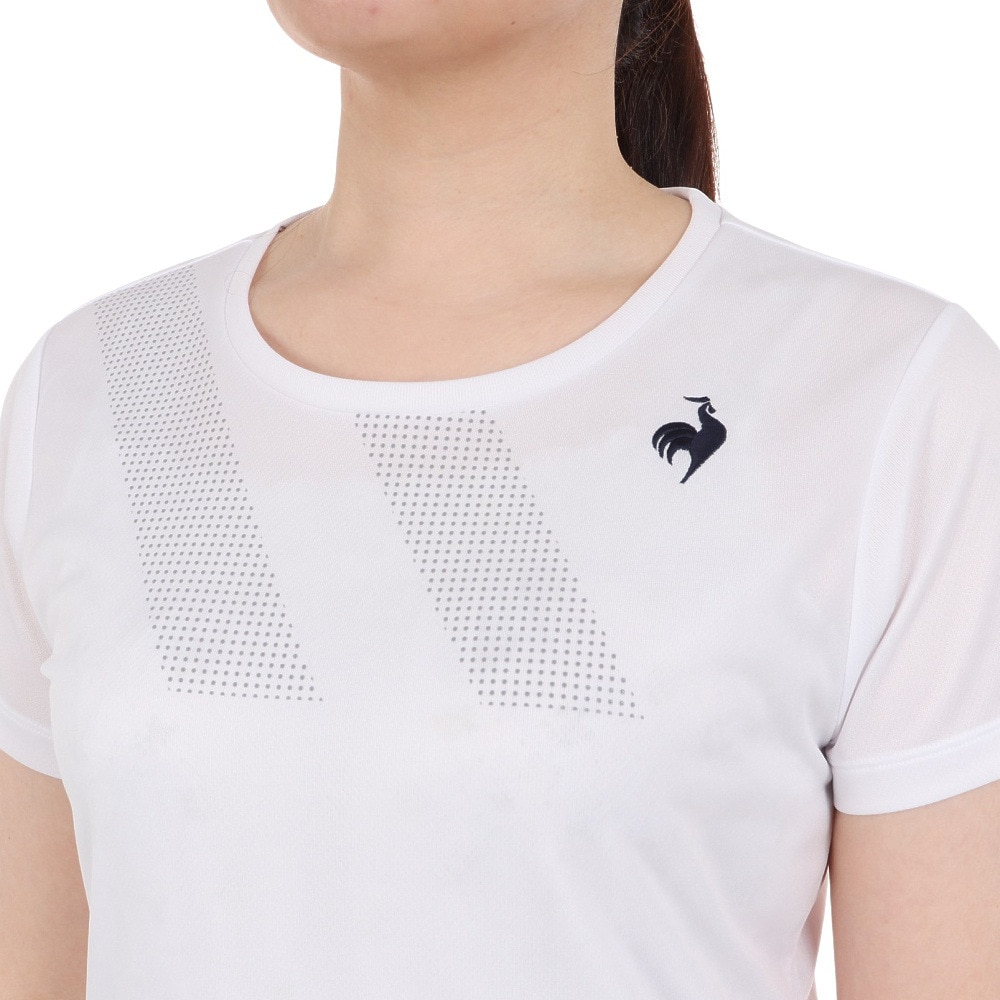ルコックスポルティフ（lecoqsportif）（レディース）テニスウェア レディース ソレイユ ゲームシャツ QTWVJA90 WH